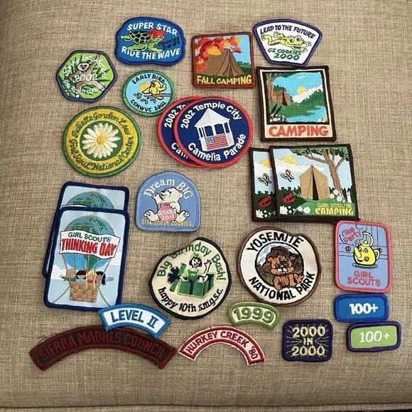 113 Vintage Misc State Park CA Patches Girl Scout Merit Badges 70s 00s READ